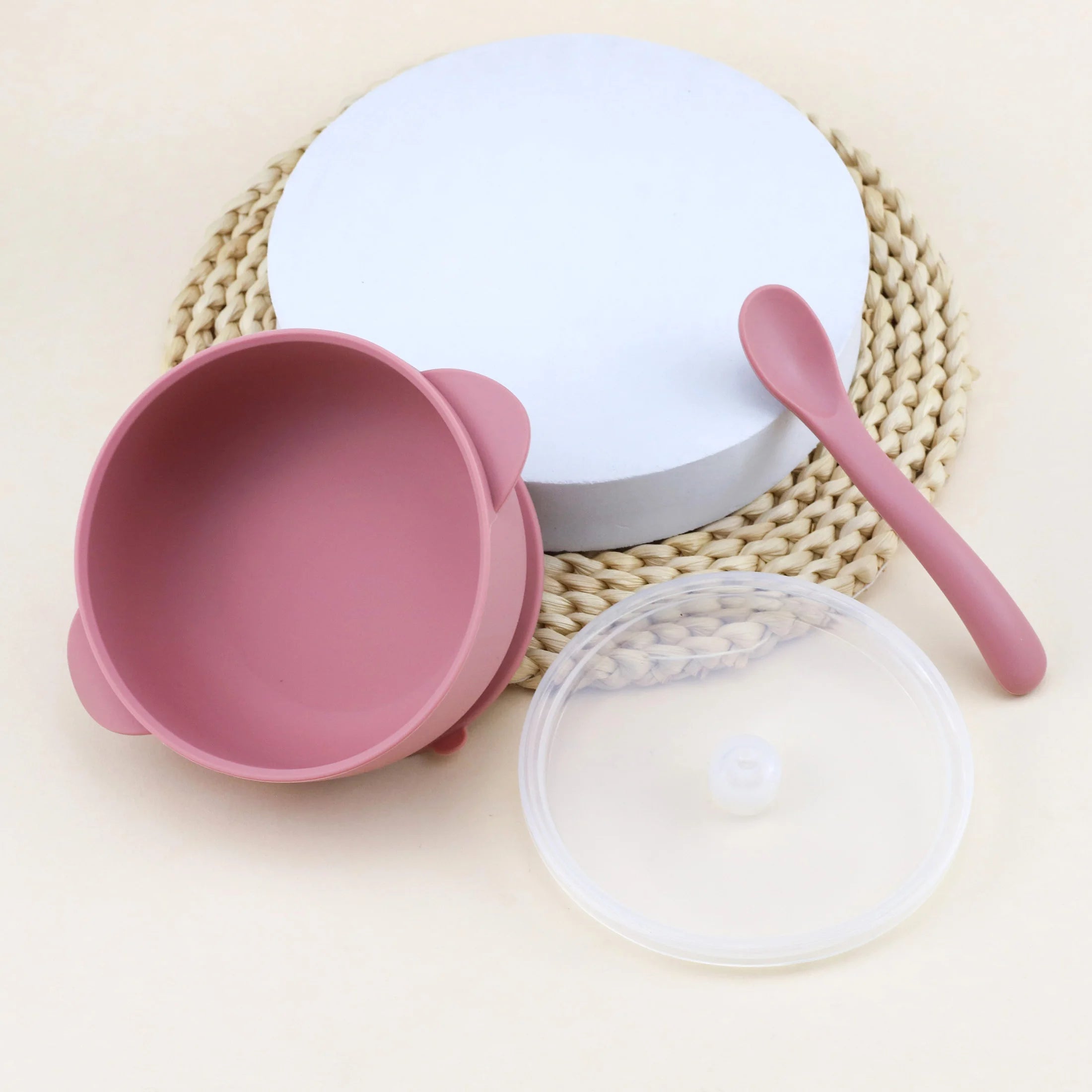 dishwasher safe silicone feeding set for babies learning independent eating