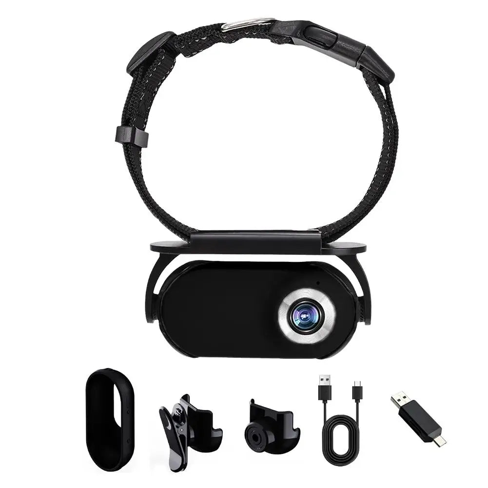 dog wearable camera with TF card storage and portable compact body