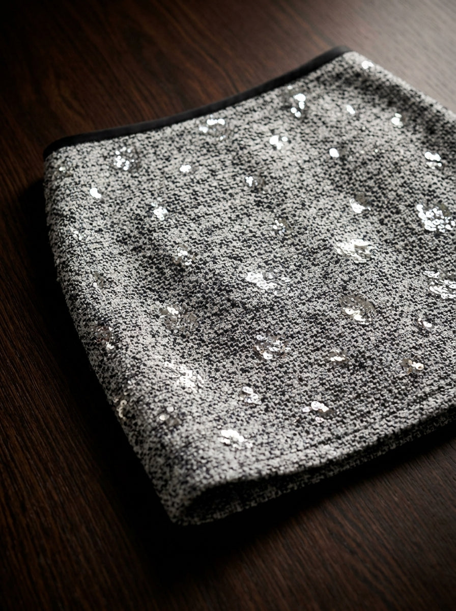 Black sequin knit sweater
