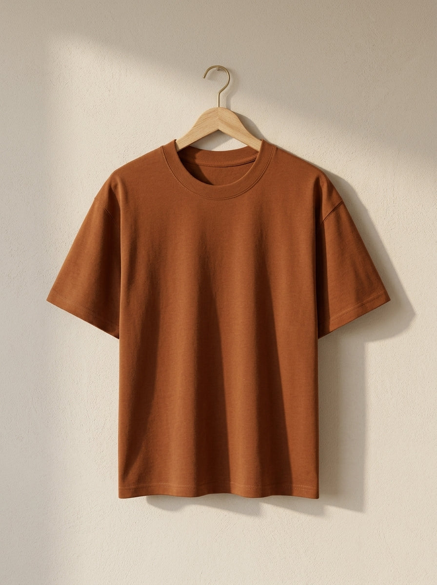 Caramel coffee graphic cotton T-shirt