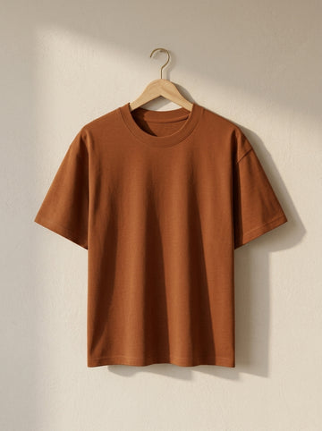 Caramel coffee graphic cotton T-shirt