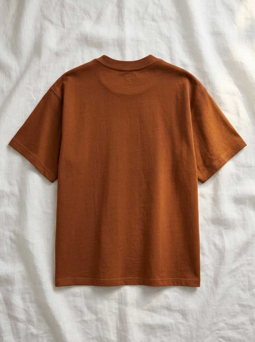 Caramel coffee graphic cotton T-shirt