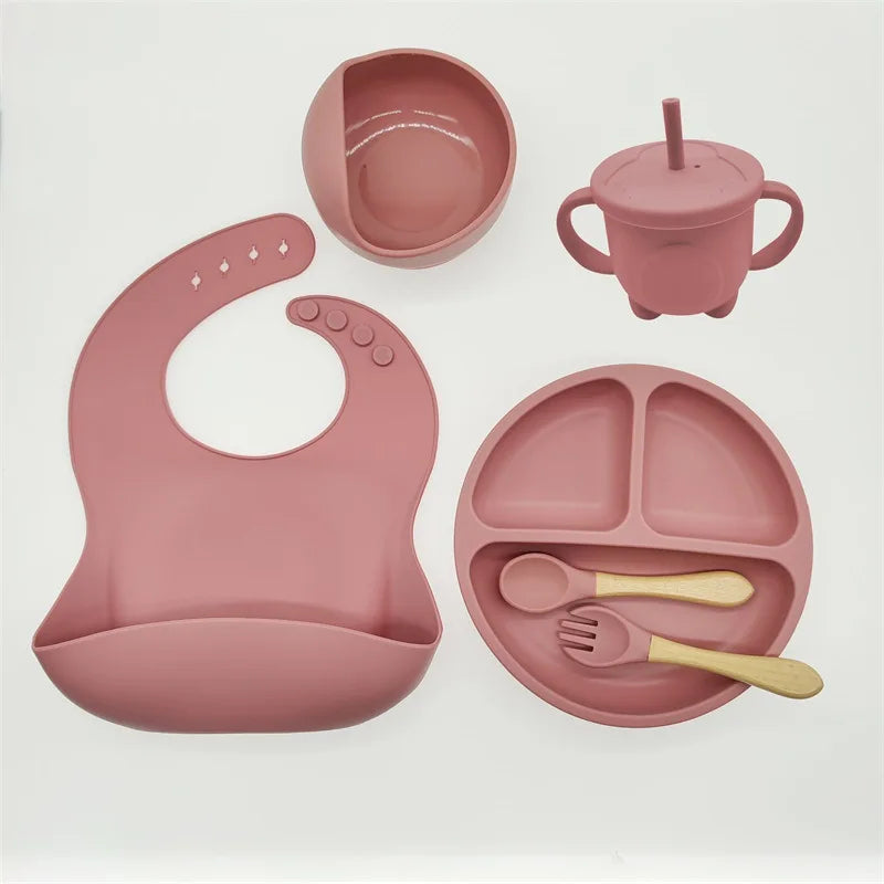 Lunivay Silicone Baby Feeding Set – Suction Bowl & Toddler Utensils