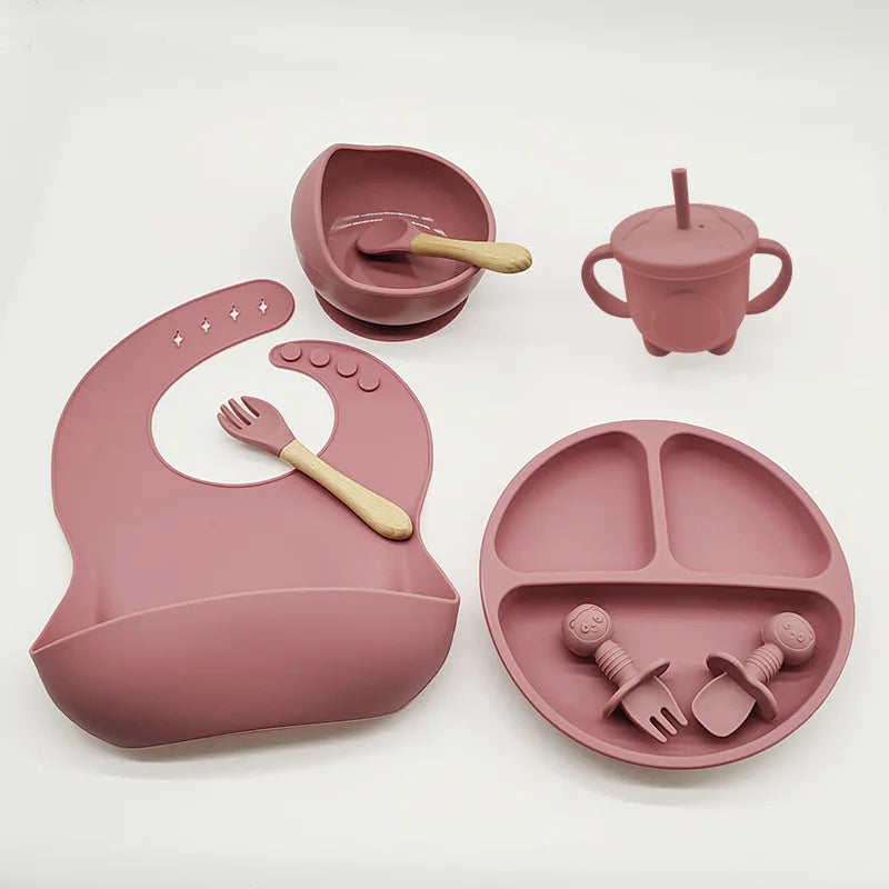 Lunivay Silicone Baby Feeding Set – Suction Bowl & Toddler Utensils