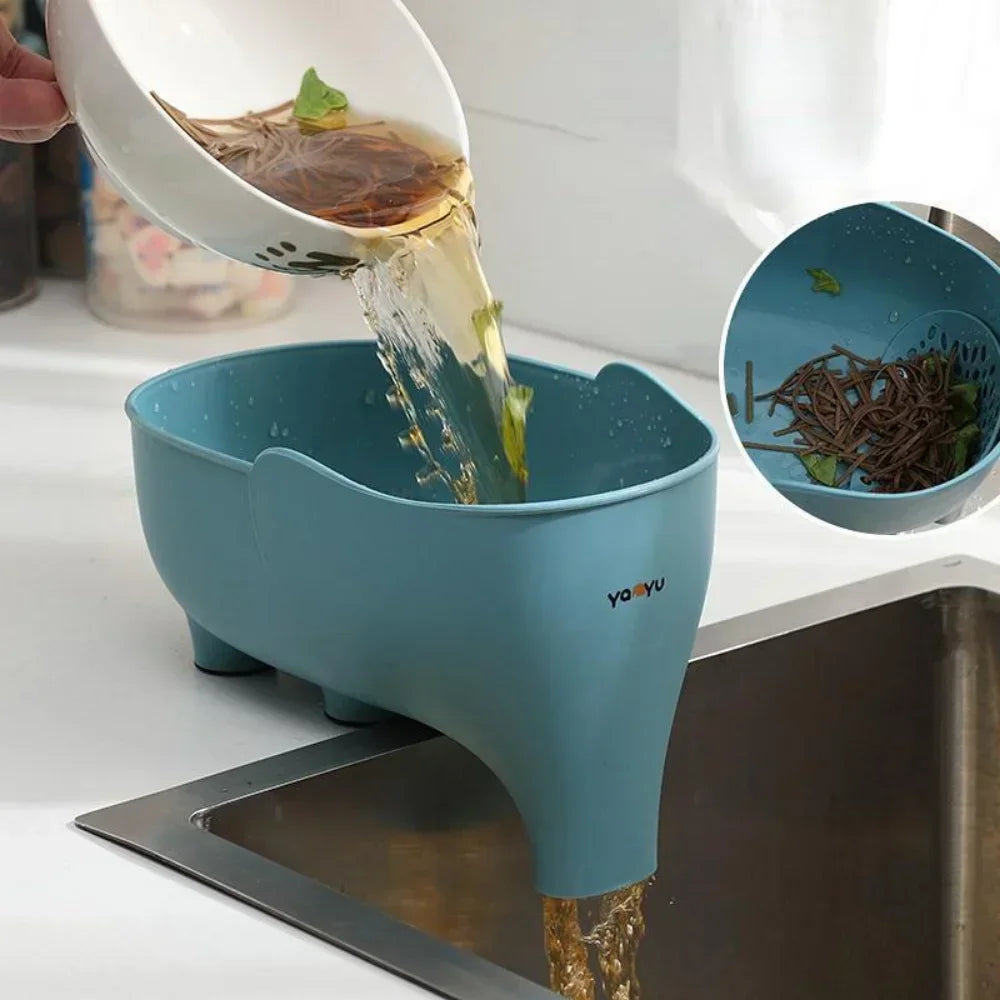 elephant sink strainer basket with hanging kitchen drain organizer design