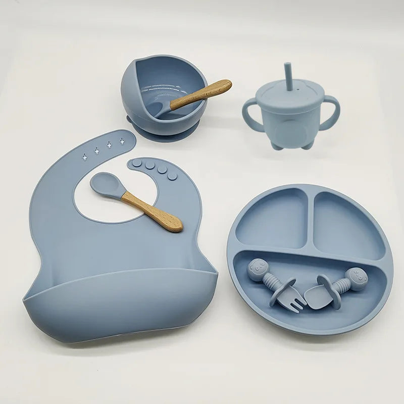 Lunivay Silicone Baby Feeding Set – Suction Bowl & Toddler Utensils