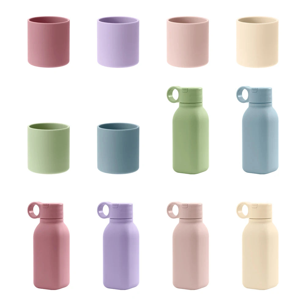non toxic baby water bottle made from food grade silicone material