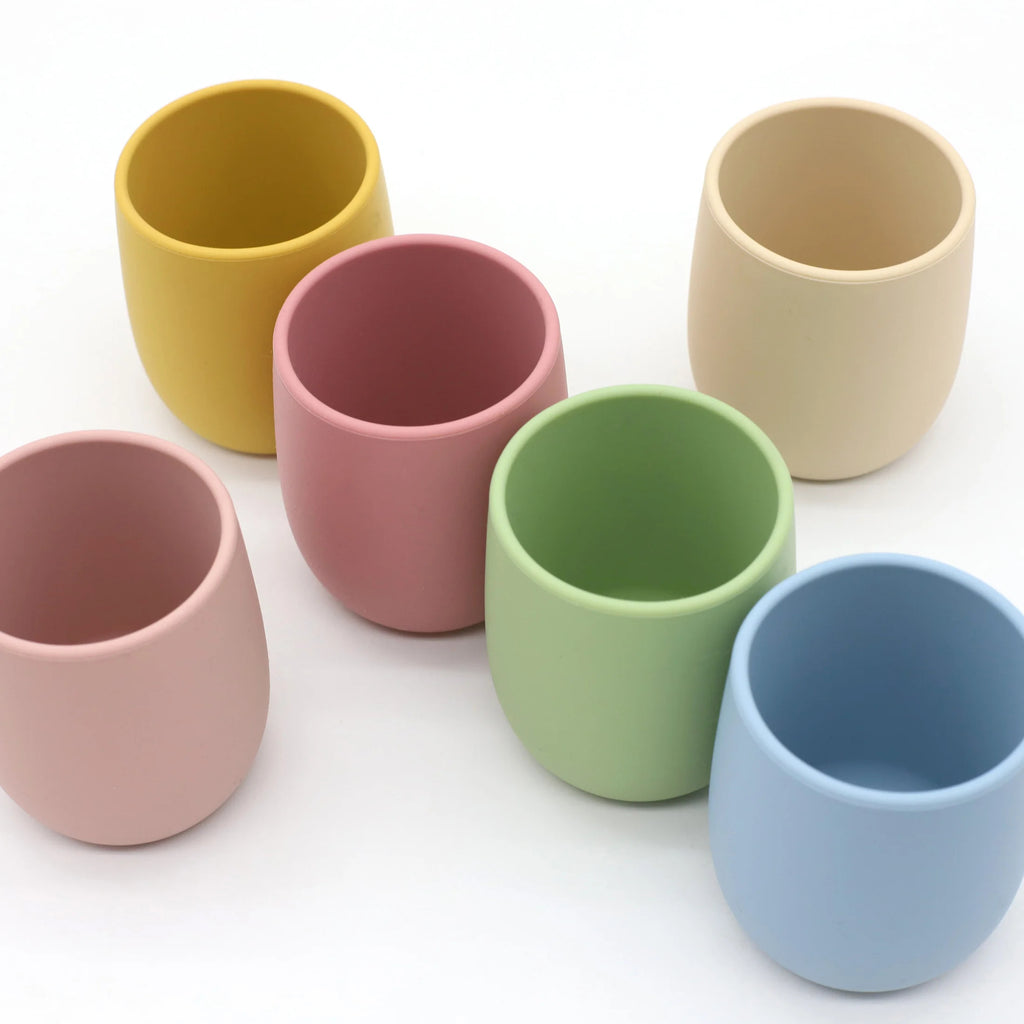 compact non spill baby drinking cup with soft silicone construction for toddlers
