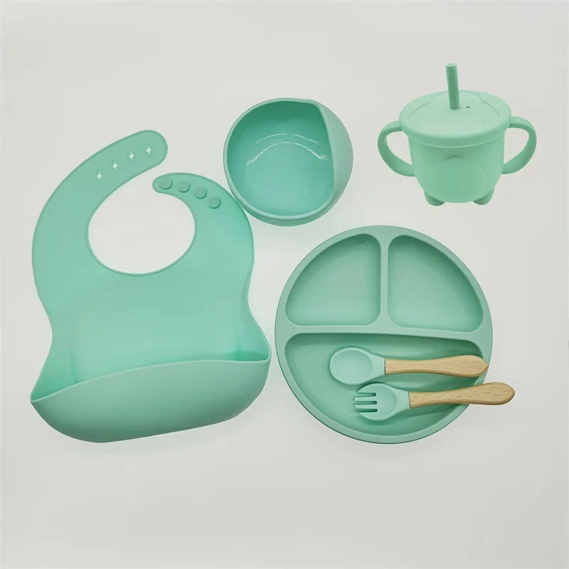 Lunivay Silicone Baby Feeding Set – Suction Bowl & Toddler Utensils
