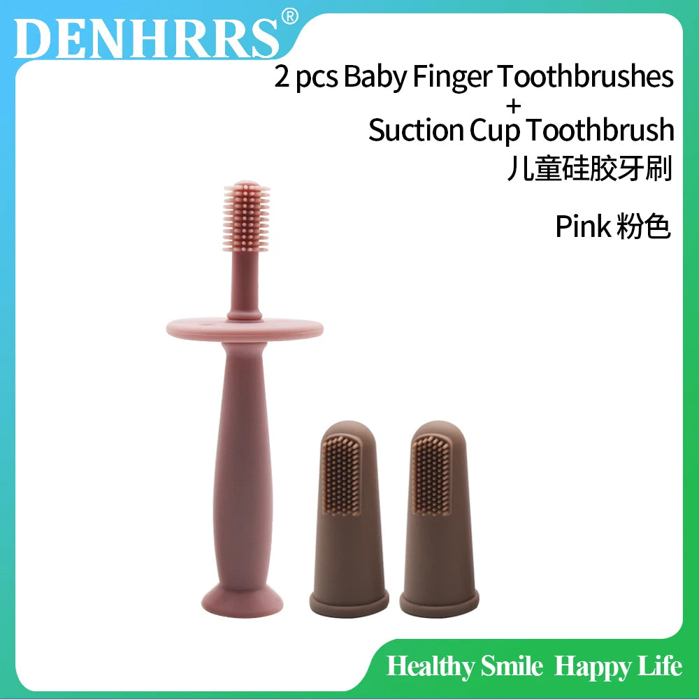 Lunivay Silicone Baby Finger Toothbrush – Soft Gum Teething Brush