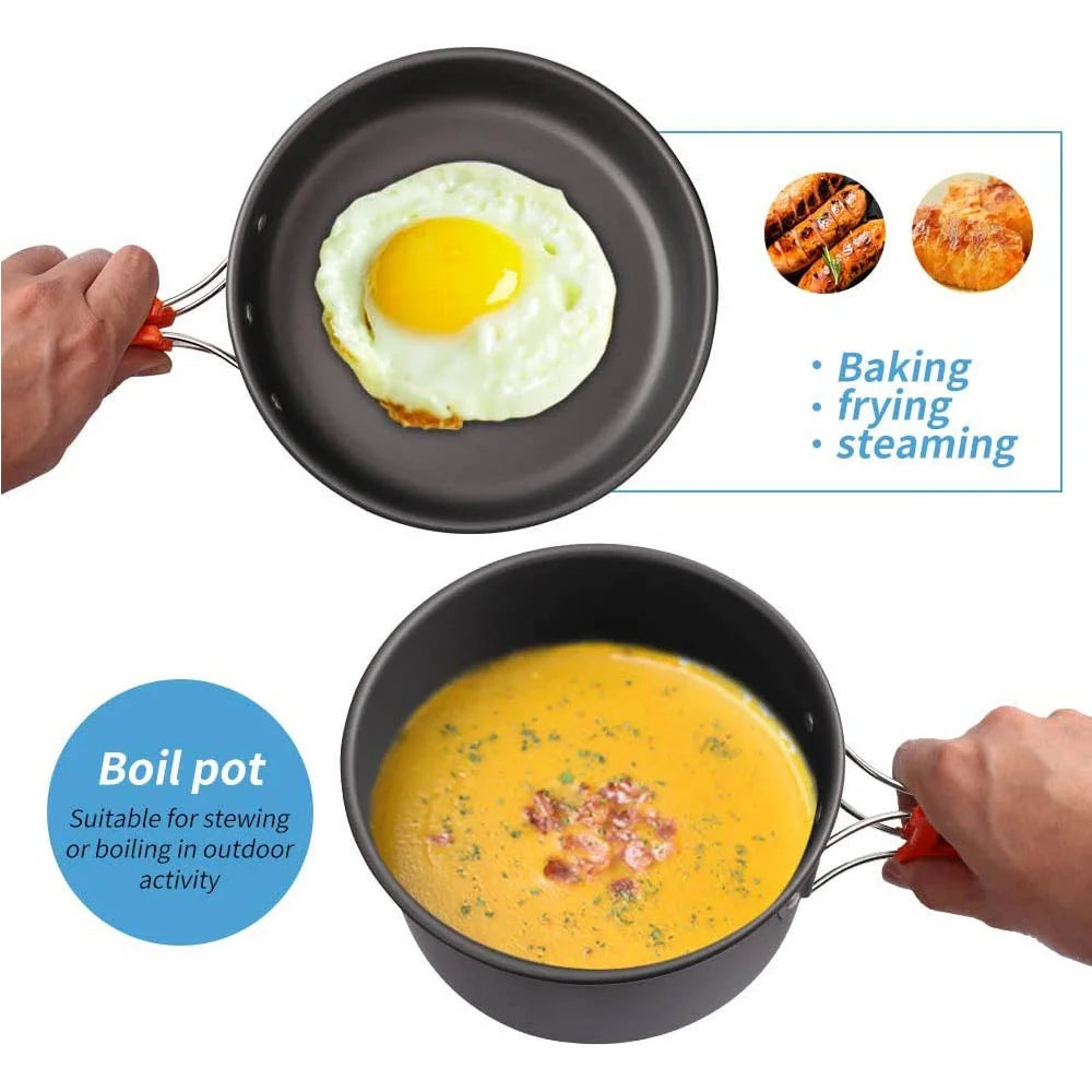 foldable outdoor cooking set designed for hiking picnic and camping trips