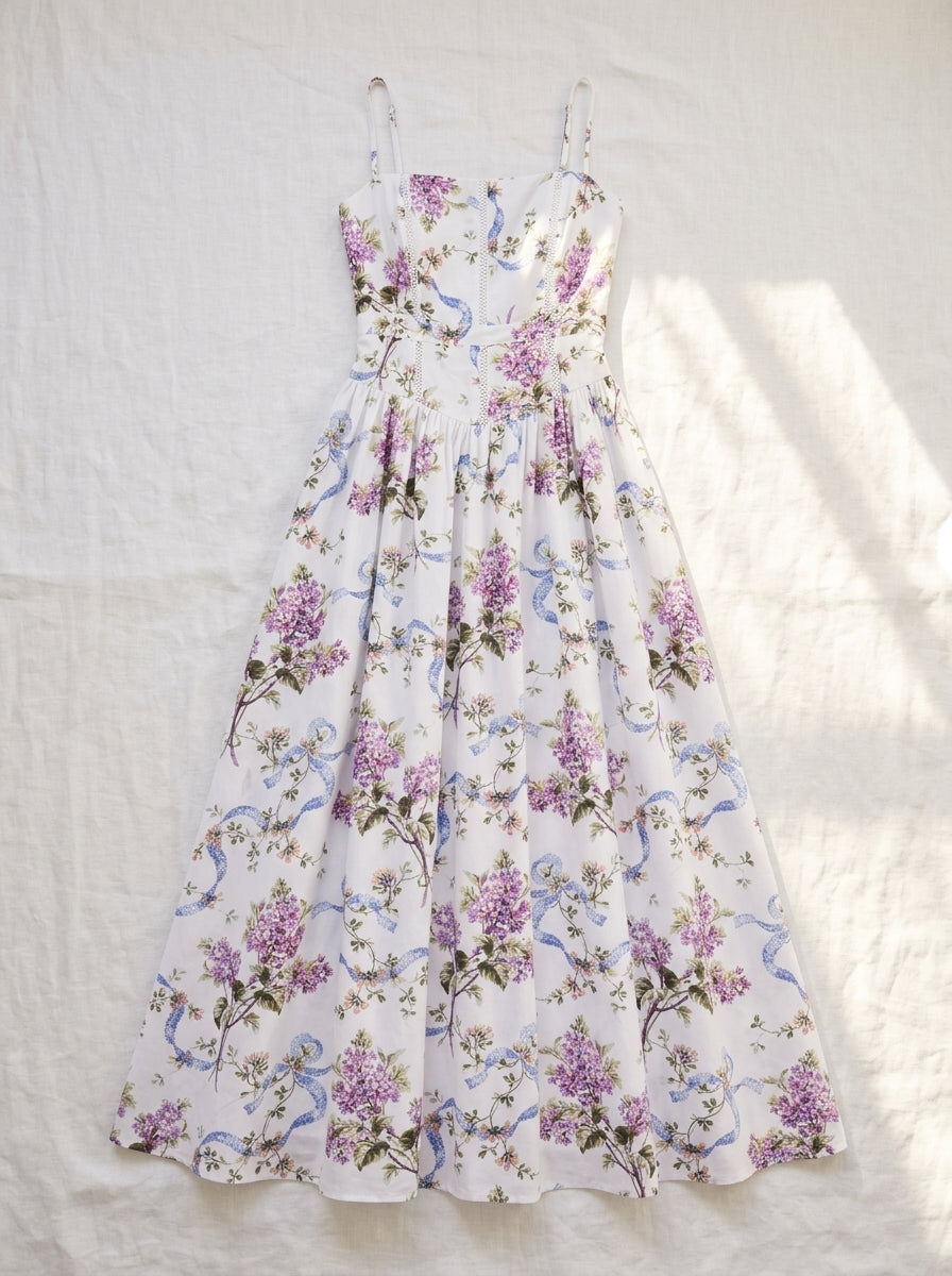 Romantic lilac lace dress