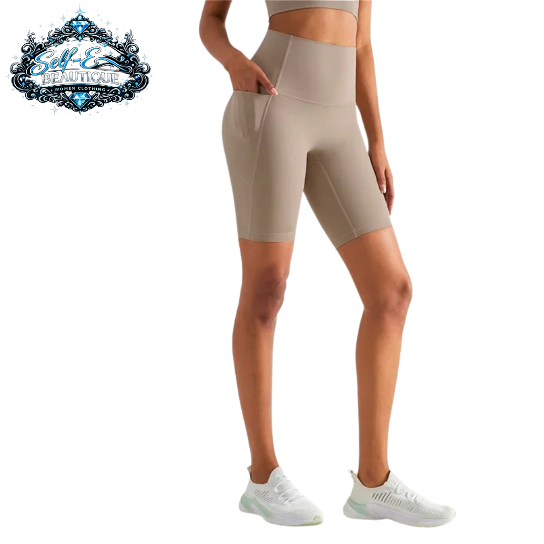Self-E Beautique high waisted fitness shorts