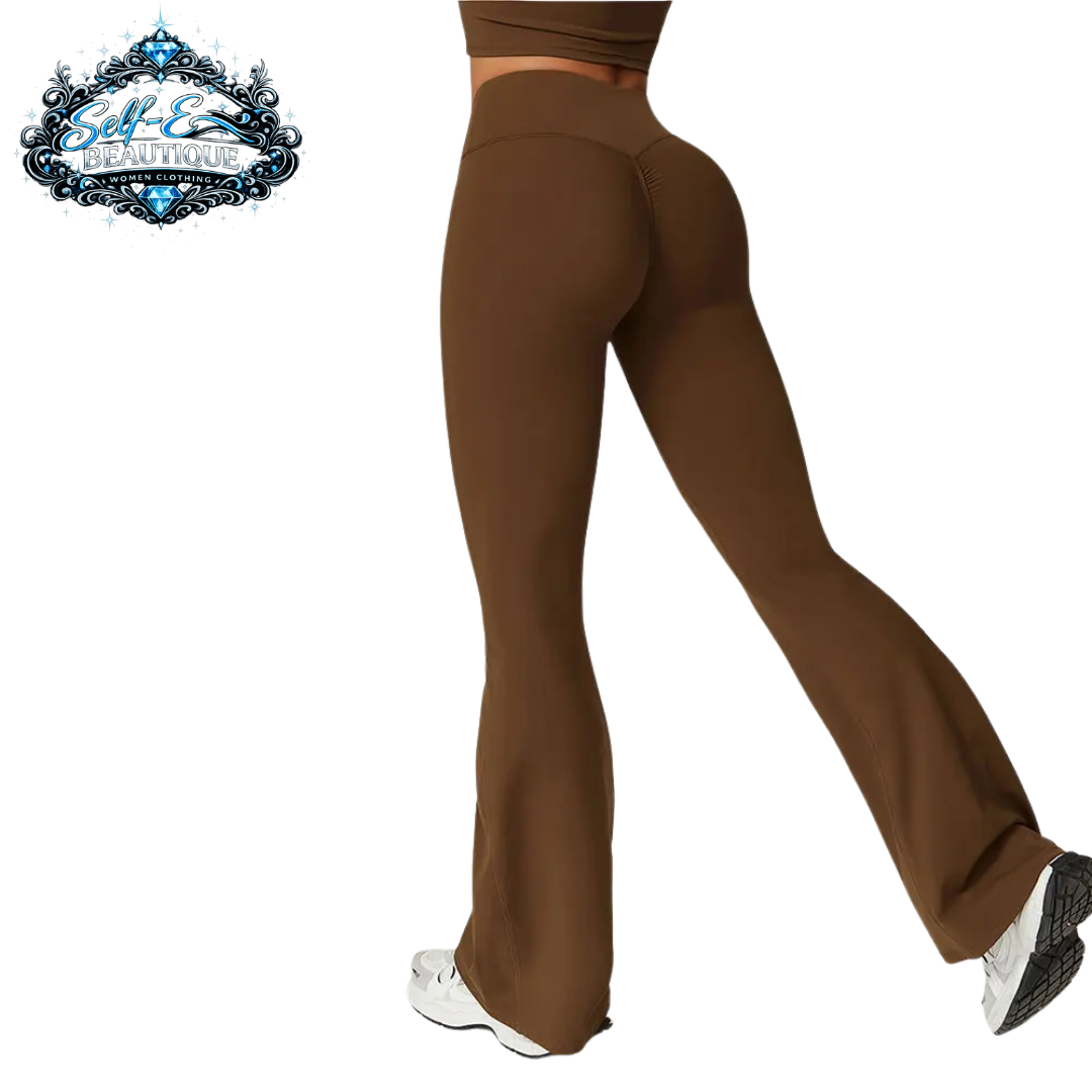 Self-E Beautique women's high waist flared yoga pants