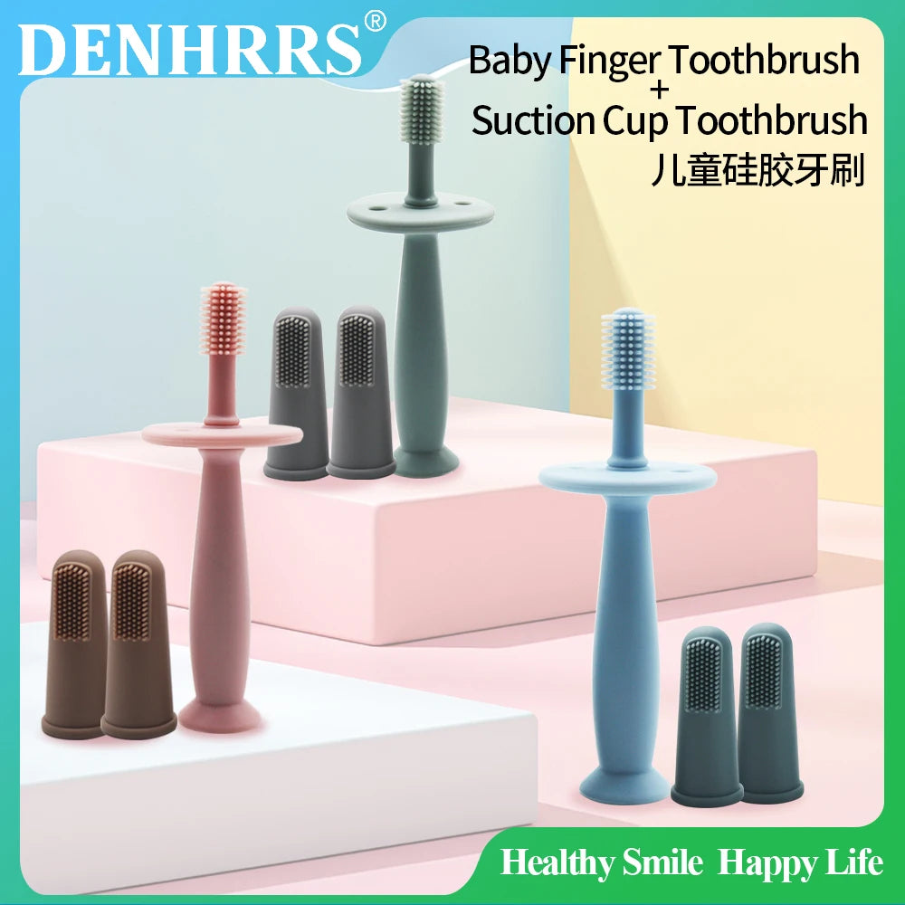 BPA free infant finger toothbrush designed for safe early oral care routine