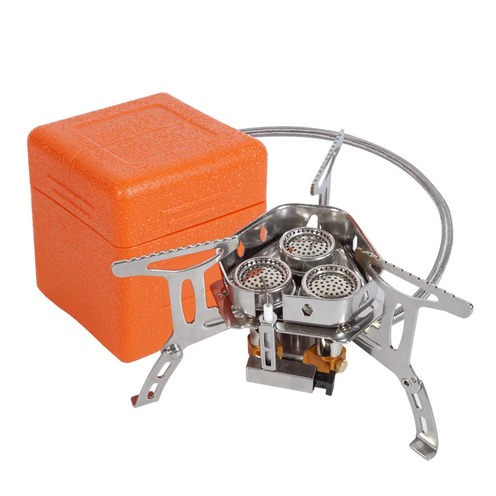 TARKA 3 Heads Camping Gas Stove – Portable Folding Outdoor Burner