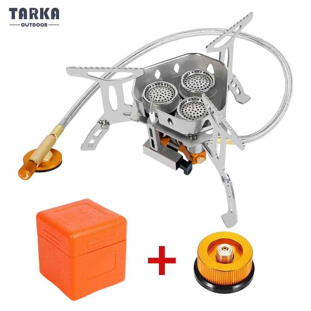 TARKA 3 Heads Camping Gas Stove – Portable Folding Outdoor Burner