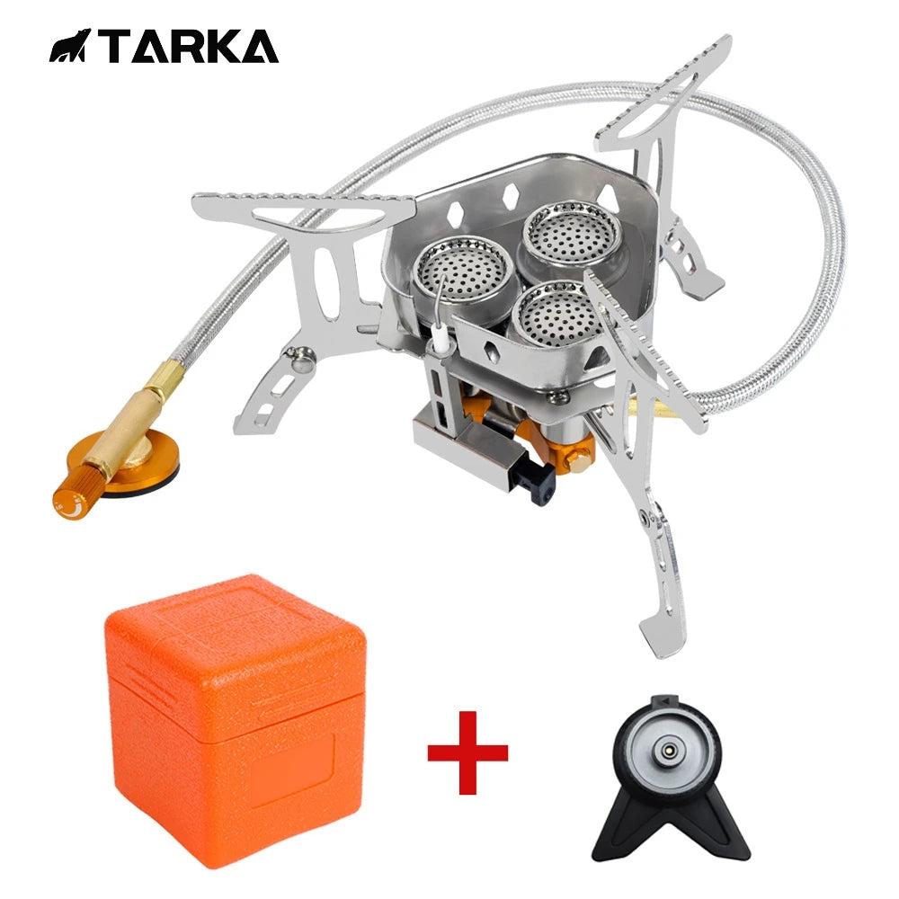 TARKA 3 Heads Camping Gas Stove – Portable Folding Outdoor Burner