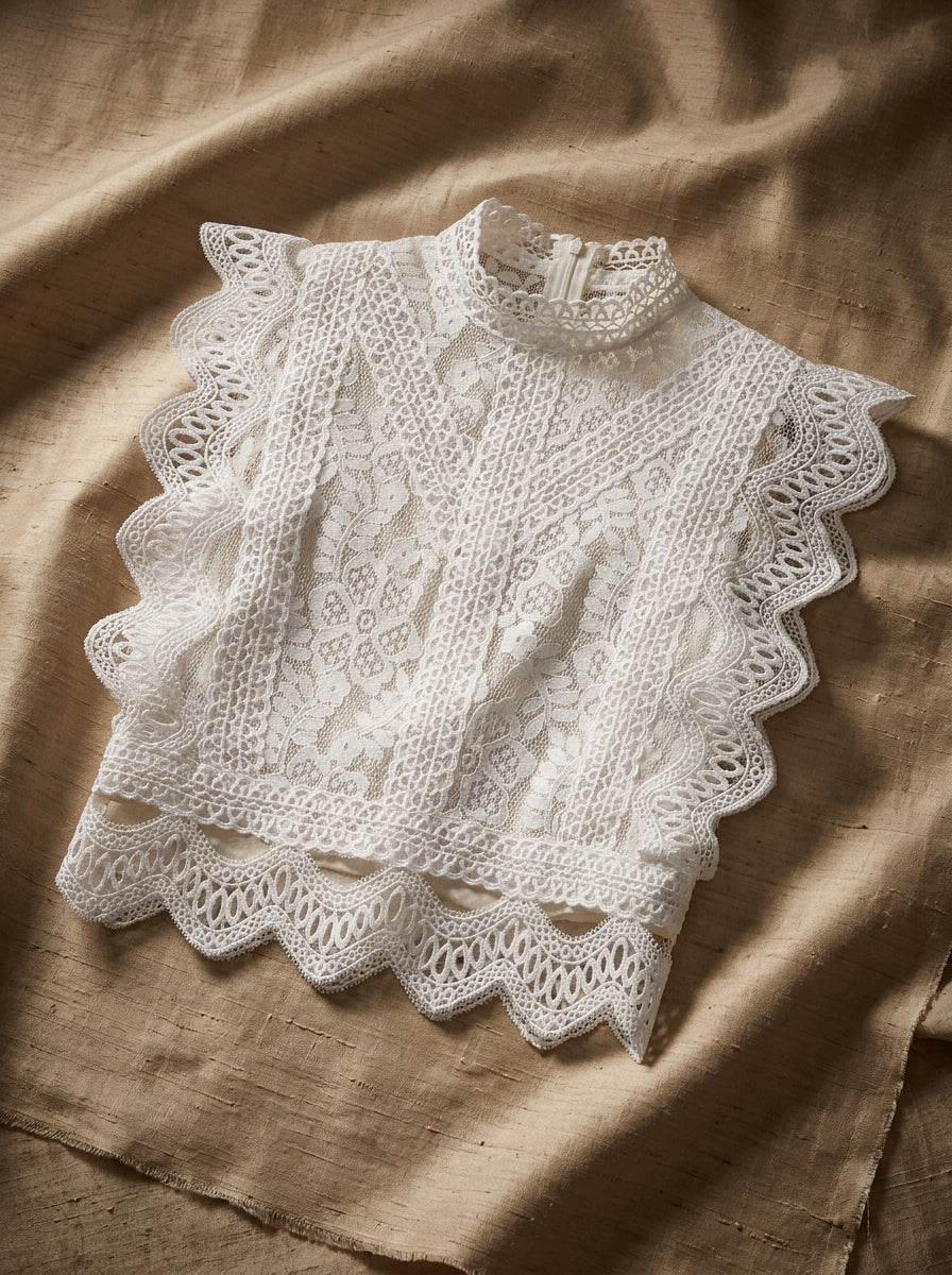 Women's white lace blouse