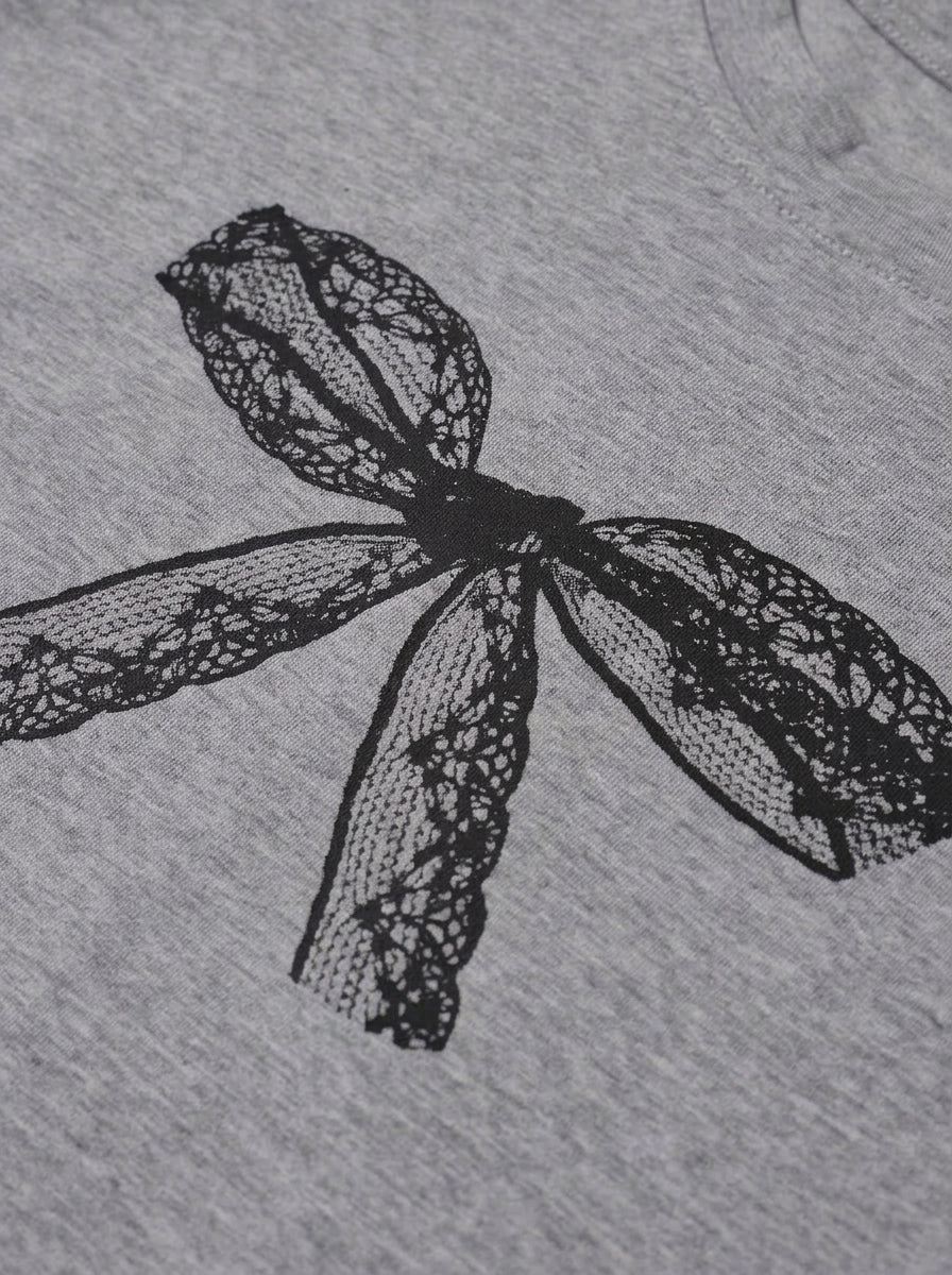 Women's grey cotton graphic tee